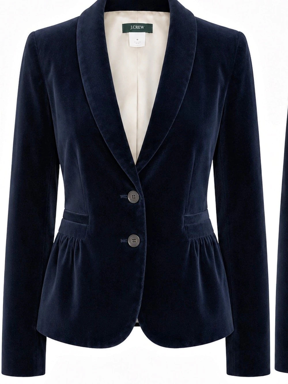 J.Crew Velvet Blazer in Blue Size 6 Like New